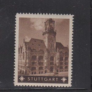 German Tourism Advertising Stamp- Cities, Towns & Landmarks - Stuttgart - MNH