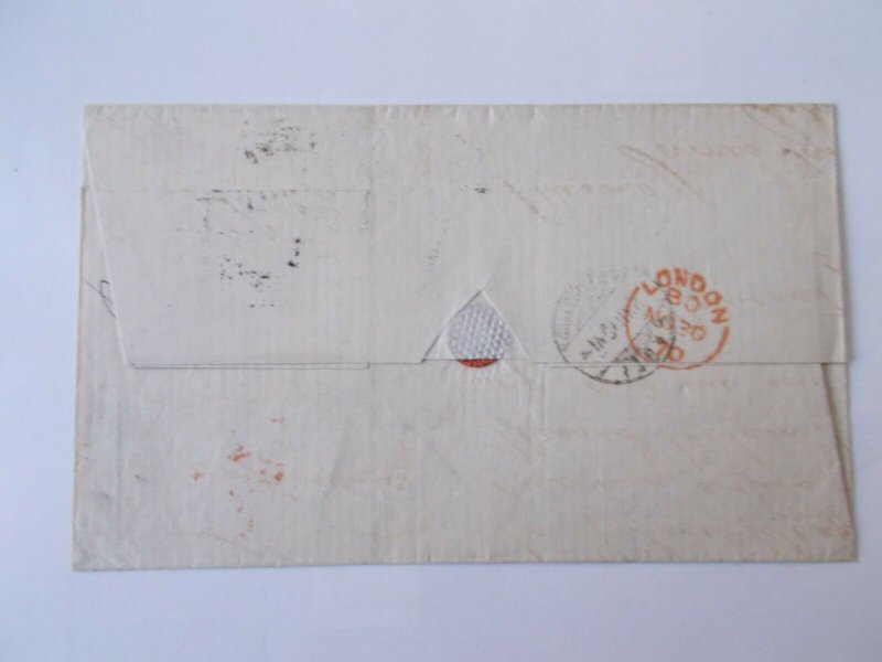 GB QV 1870 3d Rose Wing Margin SG 103 Pl. 5 Envelope Newcastle to London Cat £70