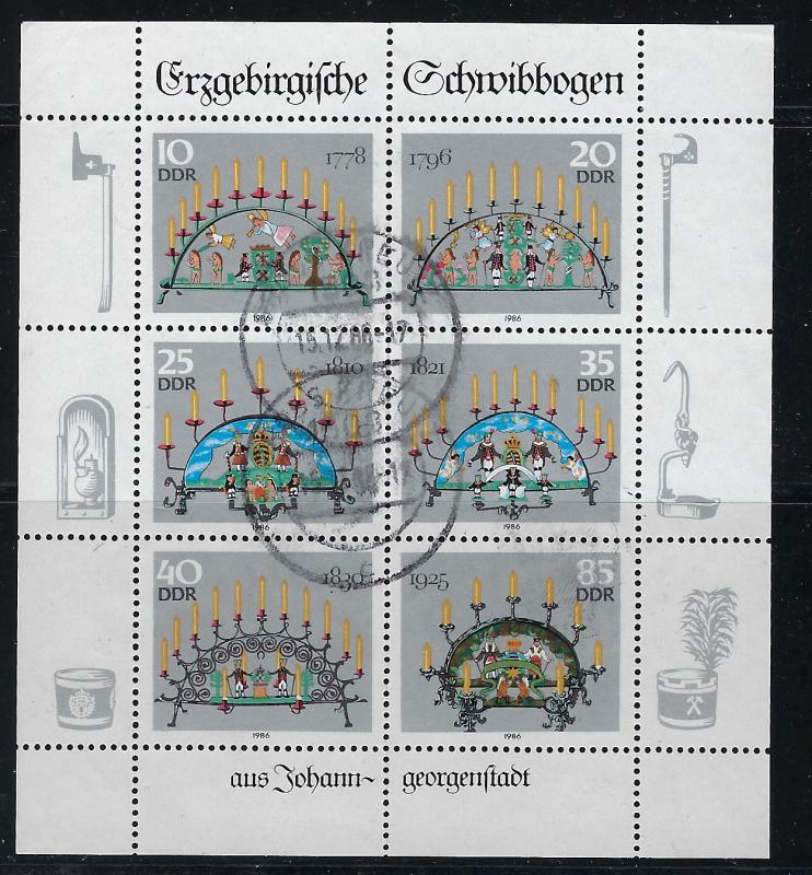 Germany DDR Scott # 2578, postally used, se-tenant