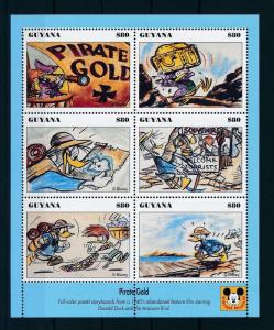 [22245] Guyana 1993 Disney Donald Duck in Private Gold MNH