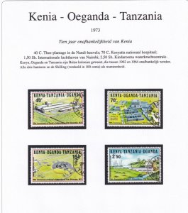 SA20c Kenya Uganda Tanzania 1973 10th Anniv of Kenya Independence used stamps