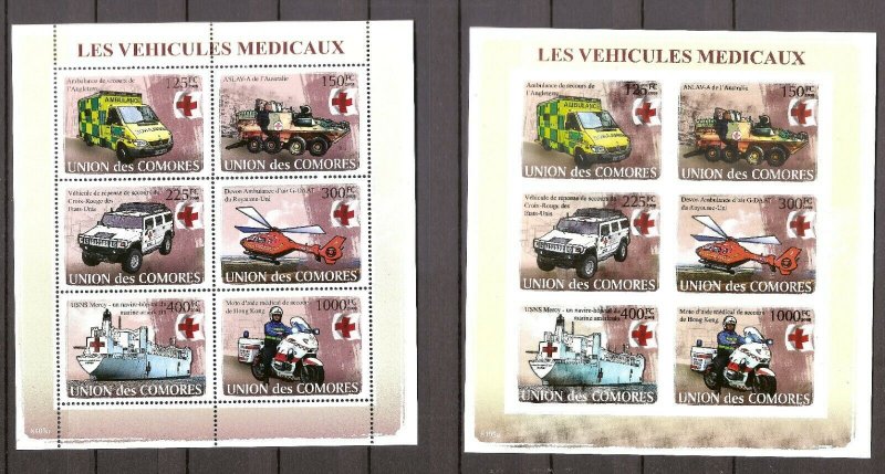 Comoro Islands - 2008 - Sheets (Red Cross) - MNH - LA110