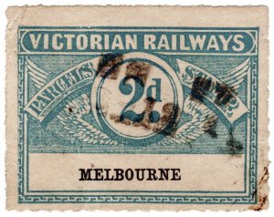 (I.B) Australia - Victoria Railways : Parcel Stamp 2d (Melbourne)