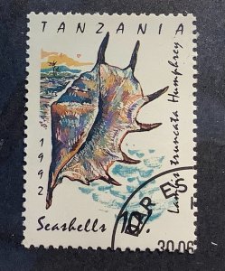 Tanzania 1992 Scott 940 CTO - 10sh, Seashells, Giant Spider Conch