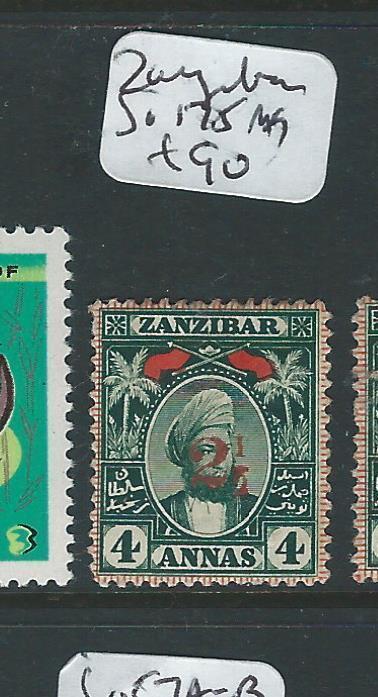 ZANZIBAR (P3112B) 2 1/2A /4A SG 175  MOG