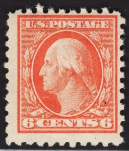 US #429 6c Red Orange Washington MINT NH SCV $105