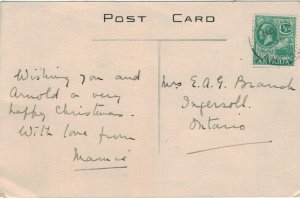 Antigua 1921 SG62 1/2d KGV on Postcard