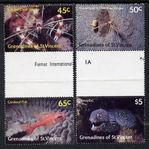 St Vincent - Grenadines 1987 Marine Life set of 4 (2 se-t...