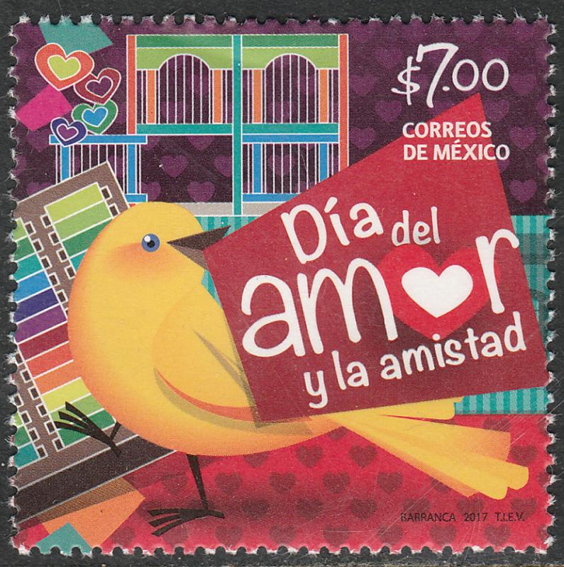 MEXICO 3040 St. Valentine's Day 2017 MNH