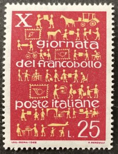 Italy 1968 #998, Stamp Day, MNH.
