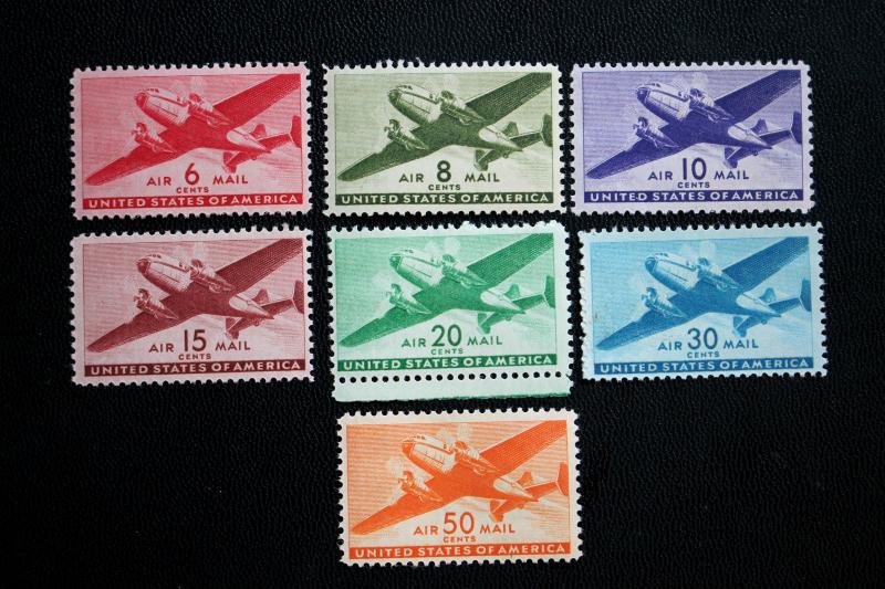 U.S. Stamp Sc# C25-C31 MNH 1941 Airmail Complete Set of 7