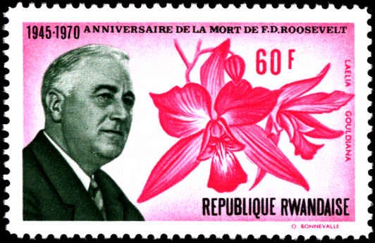 Rwanda #381-388, Complete Set(8), 1970, Flowers, Americana, Never Hinged