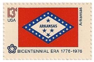 US 1657 State Banners Arkansas 13c single MNH 1976