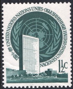 SC#2 1½¢ United Nations: UN Symbol with Building (1951) MNH