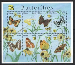 Ghana Fauna Butterflies Insects World Stamp Expo Australia Kb ** Stamps Pk286