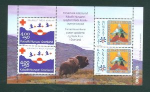 Greenland.  1993 Souvenir Sheet Mnh. Red Cross. Scout Movement. Semi-Postal