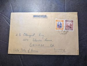 1948 British Sarawak Newspaper Wrapper Cover to Chicago IL USA