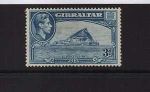 Gibraltar KGVI 1938 SG125 3d light blue,perf 13.5,  mounted mint (33976)