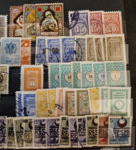 Turkey Official Revenue Stamps old lot Big collection #604