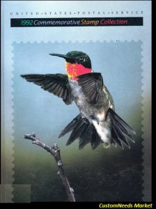 1992 USPS Commemorative Stamp Book w/ Stamps (50% Shipping Cost)