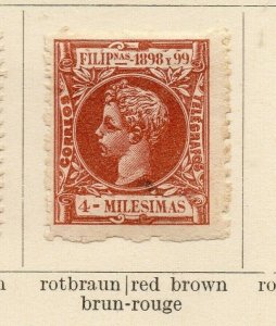 Philippines 1898 Early Issue Fine Mint Hinged 4m. NW-171112