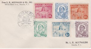 Philippines # N29-31, N37-39, 2 sets on one Cover