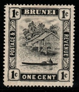 BRUNEI SG60 1926 1c BLACK MTD MINT