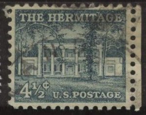 US 1037 (used) 4½¢ Hermitage, blue green (1959)