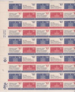 Sc# 1543 / 1546 U.S 10¢ American Revolution Bicentennial 1974 MNH sheet FV $5.00