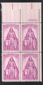 ALLYS STAMPS US Plate Block Scott #1087 3c Polio Fighters [4] MNH [STK]