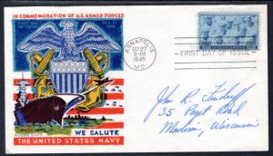 US 935 Navy Fluegel Pen FDC