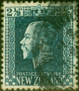 New Zealand 1916 2 1/2d Blue SG419a P.14  x 14.5 Fine Used