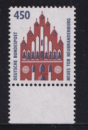 Germany   #1539   MNH   1992    Historic  sights  450 pf