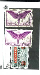 SWITZERLAND #B12 (2) C26 USED FVF Cat $53