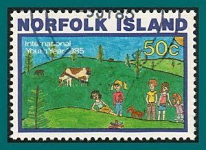 Norfolk Island 1985 Youth Year, 50c used  #370,SG370