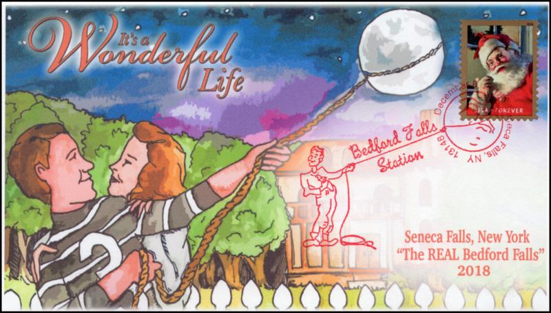 18-346, 2018, Its a Wonderful Life, Pictorial Postmark, Event Cover, Seneca Fall