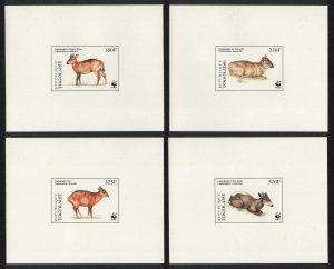 Togo WWF West African Duikers 4 De-Luxes 1996 MNH SC#1720 a-d MI#2456-2459