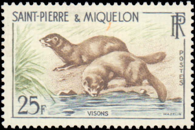 St. Pierre & Miquelon #359, Complete Set, 1995, Animals, Hinged