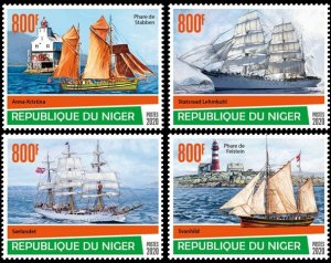 NIGER - 2020 - Tall Ships - Perf 4v Set - Mint Never Hinged