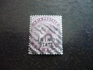 Stamps - Indian Convention State Jhind-Scott#50 - Used Part Set of 1 Stamp