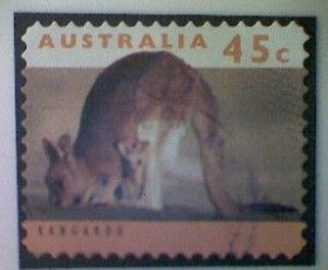 Australia, Scott #1289, used(o), 1994, Wildlife: Kangeroo and Joey, 45¢