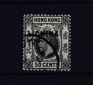 Hong Kong China O/P KGV 1917/21 50c White Back Scarce SG12c Fine Used BP16518