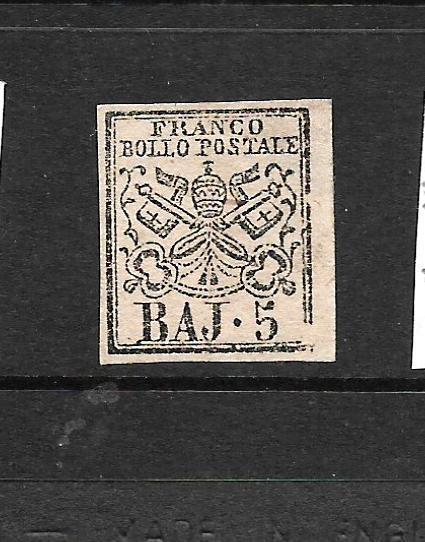 PAPAL STATES 1852-64    5B    ARMS   MNG     SG 20