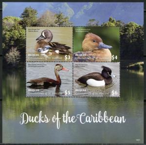 ST. VINCENT GRENADINES BEQUIA  2018  DUCKS OF THE CARIBBEAN SHEET MINT NH 