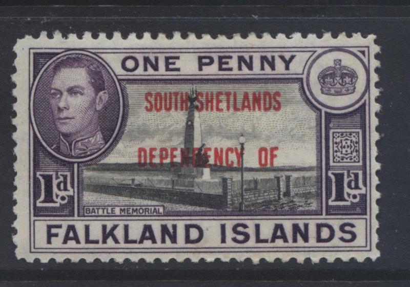 Falkland Is Dep- Scott 5L2- Overprint Definitive-1944- MH - Single 1d Stamp2