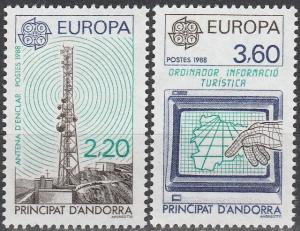 Andorra (Fr) #363-4  MNH CV $7.25 (A10956)