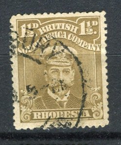 RHODESIA; 1913-22 early GV Admiral issue used Shade of 1.5d. value