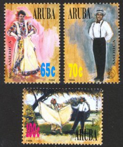 Aruba 1996 Scott #134-136 Mint Never Hinged