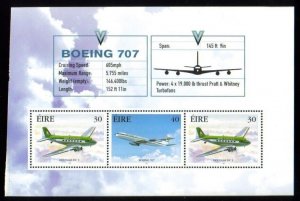 $1 World MNH Stamps (1116). Ireland Scott 1203-1203 MNH, Aviation, S/S of 3