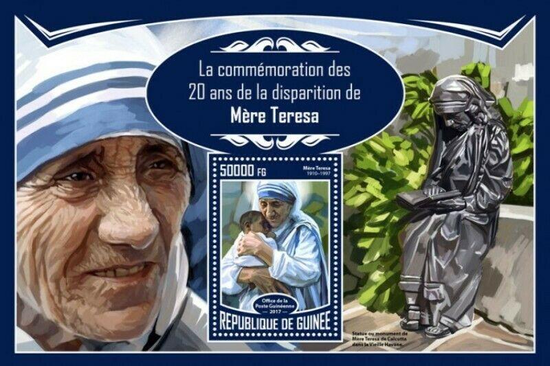 Guinea - 2017 Mother Teresa - Stamp Souvenir Sheet - GU17316b